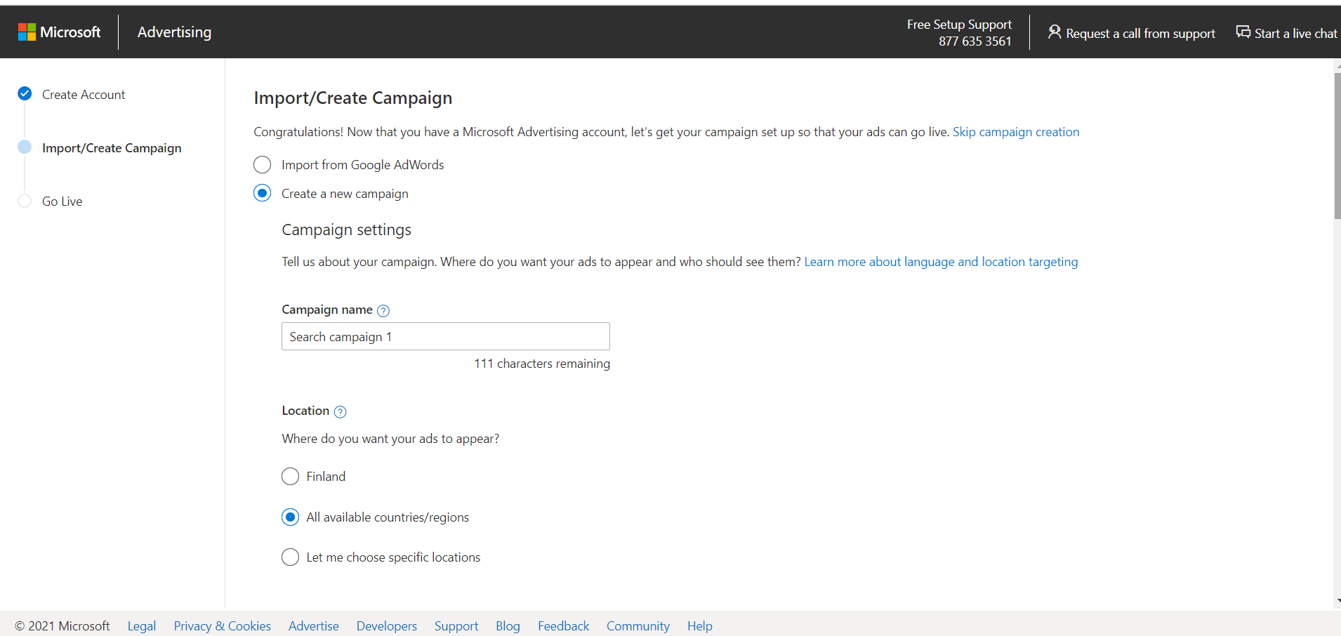 Microsoft Advertising luo kampanja